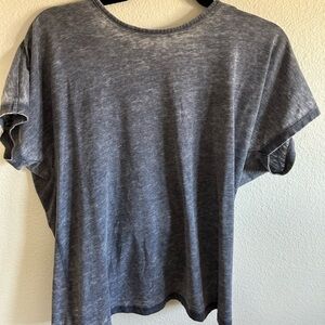 Blue Grey Tee with Twist Back
